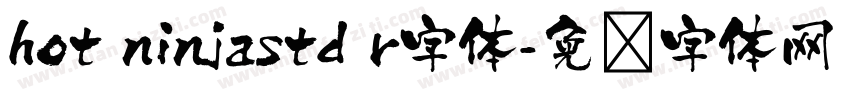 hot ninjastd r字体字体转换